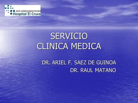 SERVICIO CLINICA MEDICA