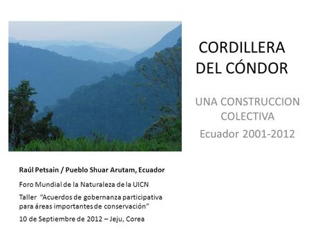 UNA CONSTRUCCION COLECTIVA Ecuador