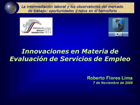 Innovaciones en Materia de Evaluación de Servicios de Empleo