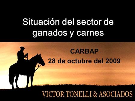 Situación del sector de ganados y carnes CARBAP 28 de octubre del 2009.