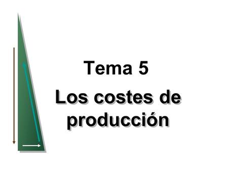 Los costes de producción