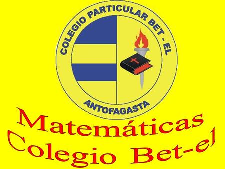 Matemáticas Colegio Bet-el.