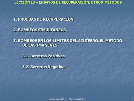 Hidrogeología 2º CC.AA - Juan Gisbert