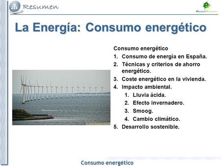 La Energía: Consumo energético