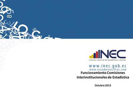 Funcionamiento Comisiones Interinstitucionales de Estadística Octubre 2013.