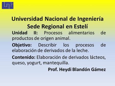Universidad Nacional de Ingeniería Sede Regional en Estelí