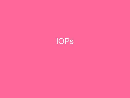 IOPs. Direct Object Pronouns Take the place of a direct object Direct Object receives the action of the verb In Spanish: –me, te, lo/la, nos, os, los/las.
