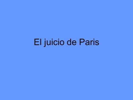 El juicio de Paris.