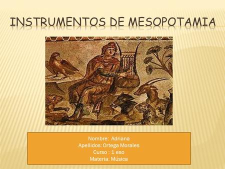 Instrumentos de Mesopotamia
