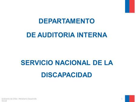 DEPARTAMENTO DE AUDITORIA INTERNA SERVICIO NACIONAL DE LA DISCAPACIDAD