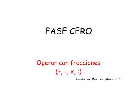 Operar con fracciones (+, -, x, :)