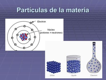 Partículas de la materia