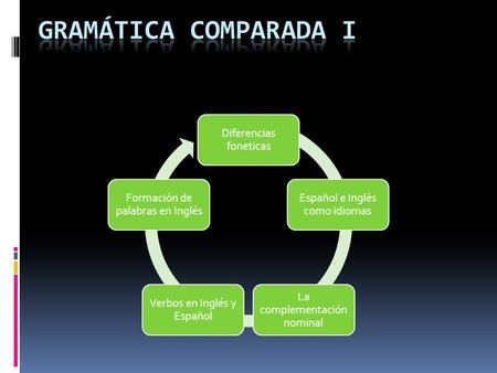 Gramática comparada I Diferencias foneticas