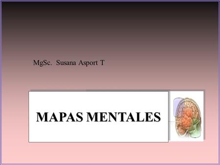 MgSc. Susana Asport T MAPAS MENTALES.