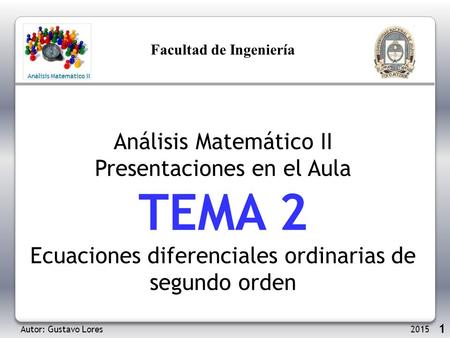 TEMA 2 Análisis Matemático II Presentaciones en el Aula