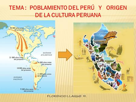 TEMA : POBLAMIENTO DEL PERÚ Y ORIGEN DE LA CULTURA PERUANA
