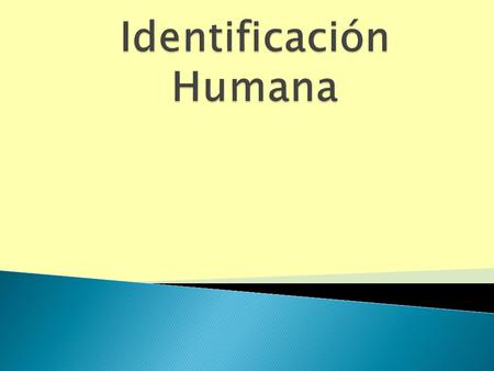 Identificación Humana