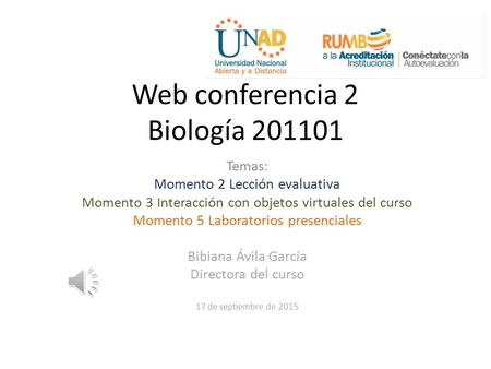 Web conferencia 2 Biología
