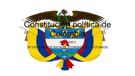 Constitución política de Colombia
