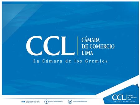 La Cámara de Comercio de Lima - CCL, es el gremio empresarial más representativo en el país y el principal gestor de eventos internacionales en beneficio.