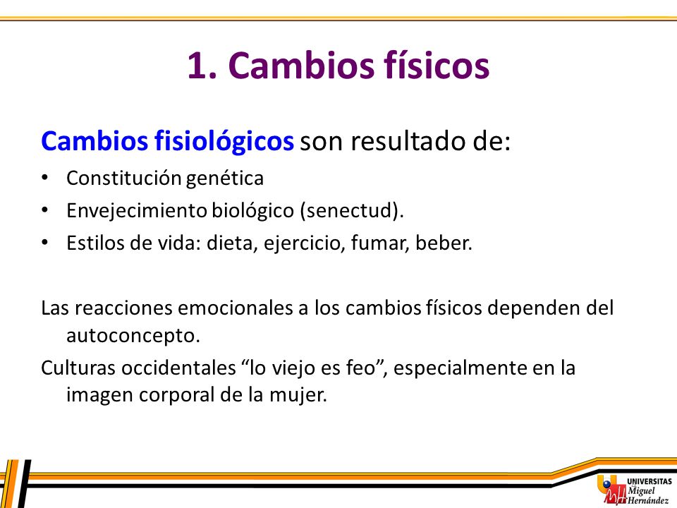 Tema 5 Desarrollo físico en la adultez media - ppt video Tema 5 Desarrollo físico en la adultez media - ppt video
