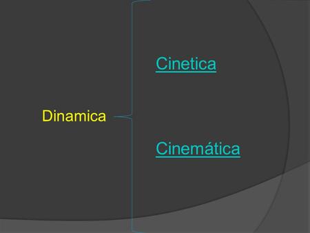 Cinetica Dinamica Cinemática.