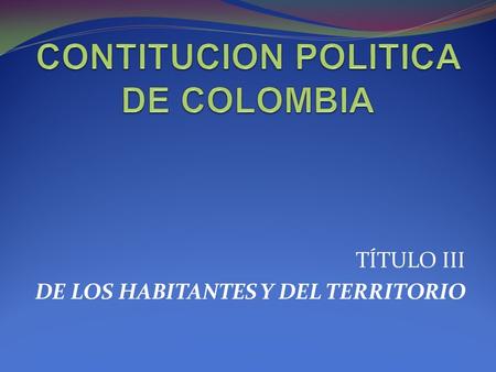 CONTITUCION POLITICA DE COLOMBIA