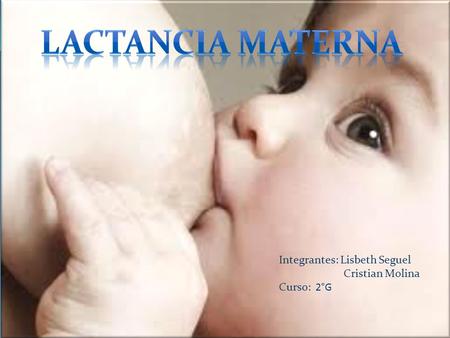 Lactancia materna Integrantes: Lisbeth Seguel Cristian Molina