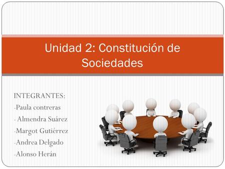 Unidad 2: Constitución de Sociedades