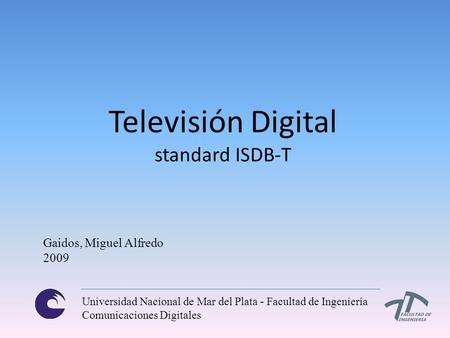 Televisión Digital standard ISDB-T
