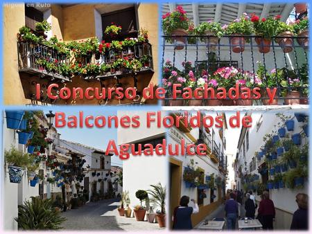 Concurso de Fachadas y Balcones floridos donde se valorará :