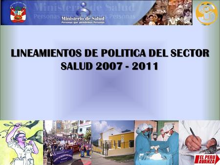 LINEAMIENTOS DE POLITICA DEL SECTOR SALUD