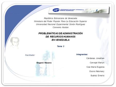 República Bolivariana de Venezuela Ministerio del Poder Popular Para La Educación Superior Universidad Nacional Experimental Simón Rodríguez Convenio Asotan.