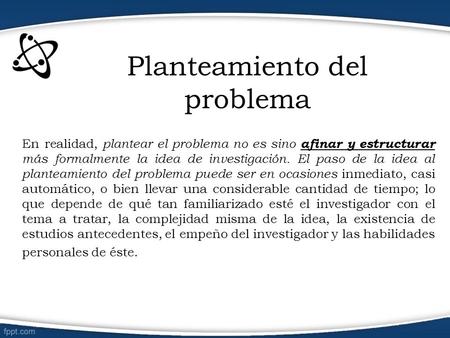 Planteamiento del problema