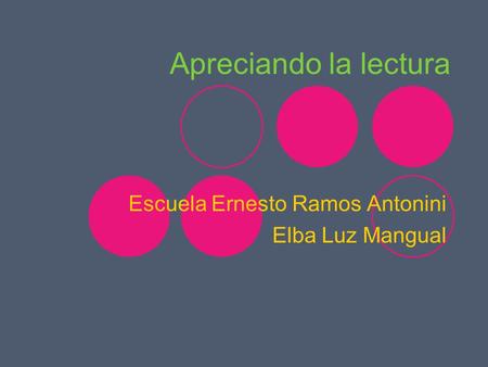 Escuela Ernesto Ramos Antonini Elba Luz Mangual