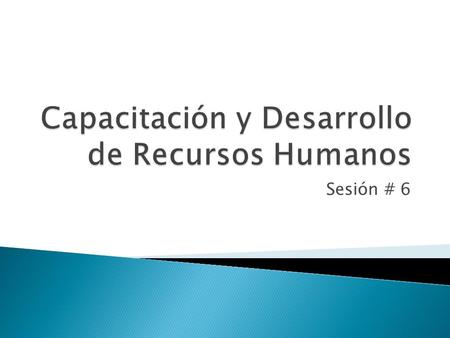 Capacitación y Desarrollo de Recursos Humanos