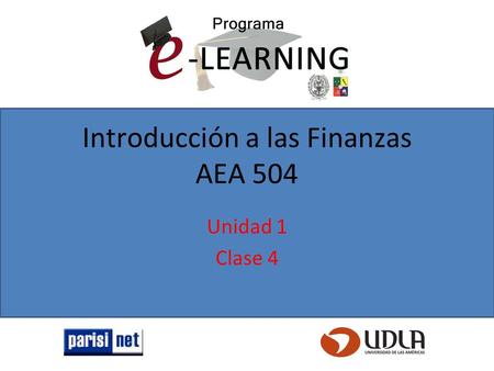 Introducción a las Finanzas AEA 504