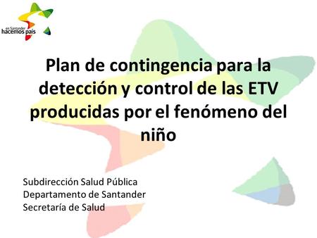 Subdirección Salud Pública Departamento de Santander
