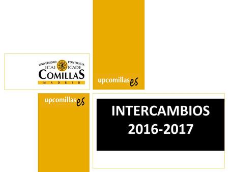 INTERCAMBIOS 2016-2017. Intercambios 2016-2017 Equipo de Intercambio Facultad de Ciencias Humanas y Sociales Dña. Nadia Rodríguez Ortega Vicedecana de.