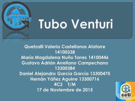Tubo Venturi Quetzalli Valeria Castellanos Alatorre