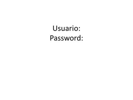 Usuario: Password:. Datos Personales Reportar el pago Histórico de Pagos Administrador.