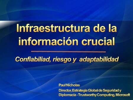 Infraestructura de la información crucial