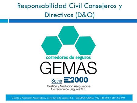 Responsabilidad Civil Consejeros y Directivos (D&O)