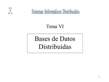Bases de Datos Distribuidas