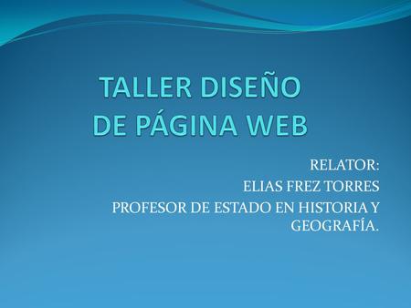 TALLER DISEÑO DE PÁGINA WEB