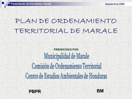 PLAN DE ORDENAMIENTO TERRITORIAL DE MARALE