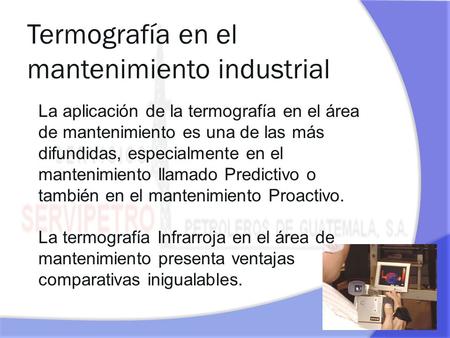 Termografía en el mantenimiento industrial