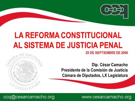 LA REFORMA CONSTITUCIONAL AL SISTEMA DE JUSTICIA PENAL