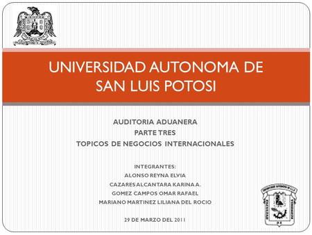 UNIVERSIDAD AUTONOMA DE SAN LUIS POTOSI