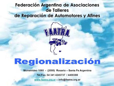 Regionalización Federación Argentina de Asociaciones